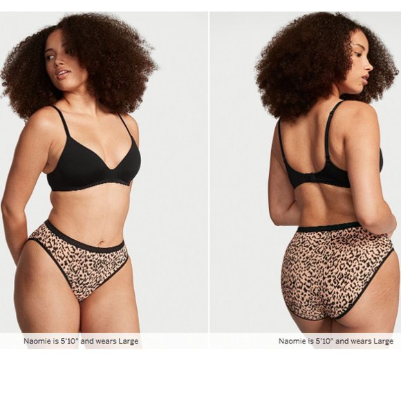 VS High-Leg Brief Stretch Cotton Leopard Cheetah Animal Print NWT - Picture 10 of 10